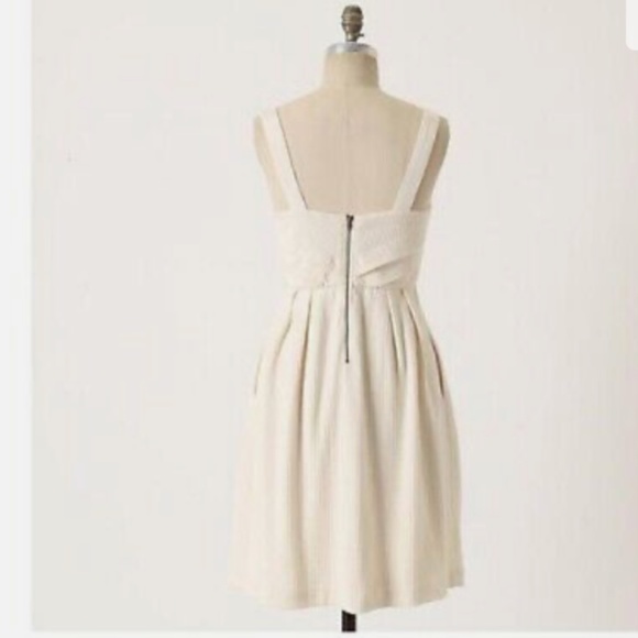 Anthropologie Deletta Breakfast Corsage Dress XS cream - Picture 2 of 4